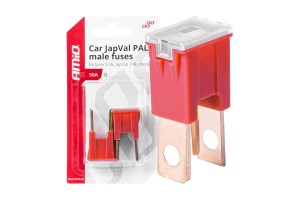 Ασφαλειες Japval Pal O Αρσενικες 50A Σε Κοκκινο Χρωμα Amio - 2 Τεμ.