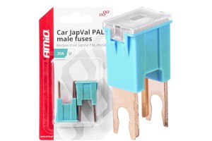 Ασφαλειες Japval Pal U Αρσενικες 20A Σε Γαλαζιο Χρωμα Amio - 2 Τεμ.
