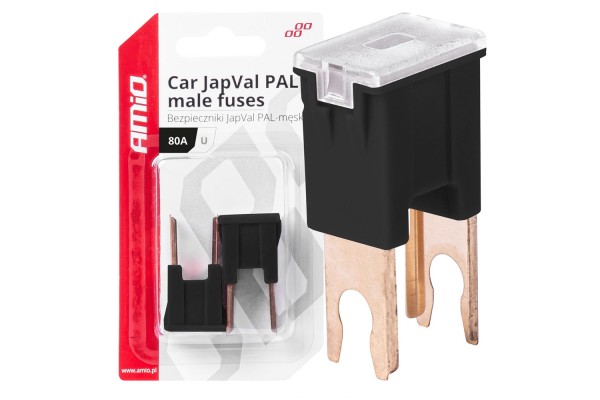 Ασφαλειες Japval Pal U Αρσενικες 80A Σε Μαυρο Χρωμα Amio - 2 Τεμ.