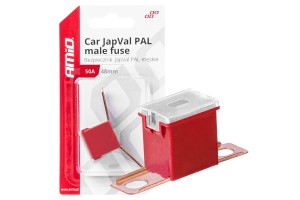 Ασφαλεια Japval Pal Αρσενικη 48mm 50A Σε Κοκκινο Χρωμα Amio - 1 Τεμ.