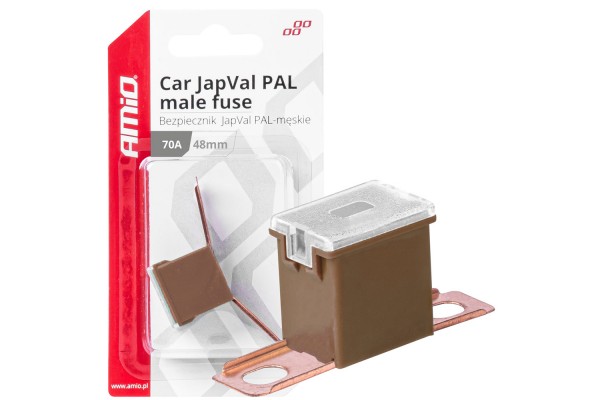 Ασφαλεια Japval Pal Αρσενικη 48mm 70A Σε Καφε Χρωμα Amio - 1 Τεμ.