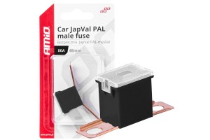 Ασφαλεια Japval Pal Αρσενικη 48mm 80A Σε Μαυρο Χρωμα Amio - 1 Τεμ