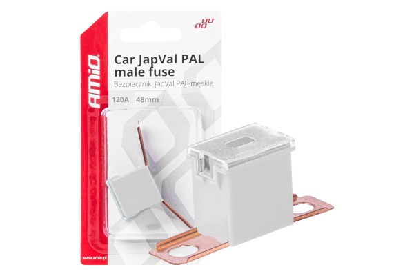 Ασφαλεια Japval Pal Αρσενικη 48mm 120A Σε Λευκο Χρωμα Amio - 1 Τεμ.