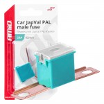 Ασφαλεια Japval Pal Αρσενικη 62mm 20A Σε Γαλαζιο Χρωμα Amio - 1 Τεμ.