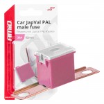 Ασφαλεια Japval Pal Αρσενικη 62mm 30A Σε Ροζ Χρωμα Amio - 1 Τεμ.