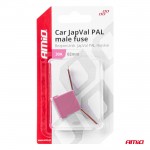 Ασφαλεια Japval Pal Αρσενικη 62mm 30A Σε Ροζ Χρωμα Amio - 1 Τεμ.