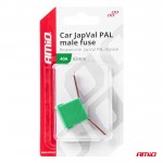 Ασφαλεια Japval Pal Αρσενικη 62mm 40A Σε Πρασινο Χρωμα Amio - 1 Τεμ.