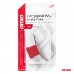 Ασφαλεια Japval Pal Αρσενικη 62mm 50A Σε Κοκκινο Χρωμα Amio - 1 Τεμ.