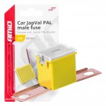 Ασφαλεια Japval Pal Αρσενικη 62mm 60A Σε Κιτρινο Χρωμα Amio - 1 Τεμ.