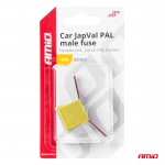 Ασφαλεια Japval Pal Αρσενικη 62mm 60A Σε Κιτρινο Χρωμα Amio - 1 Τεμ.