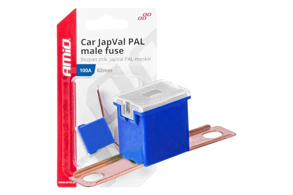 Ασφαλεια Japval Pal Αρσενικη 62mm 100A Σε Μπλε Χρωμα Amio - 1 Τεμ.