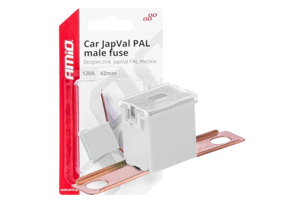 Ασφαλεια Japval Pal Αρσενικη 62mm 120A Σε Λευκο Χρωμα Amio - 1 Τεμ.