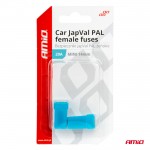 Ασφαλειες Japval Pal Μινι 14mm Θηλυκες 20A Σε Γαλαζιο Χρωμα Amio - 2 Τεμ.