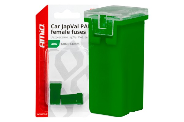 Ασφαλειες Japval Pal Μινι 14mm Θηλυκες 40A Σε Πρασινο Χρωμα Amio - 2 Τεμ.