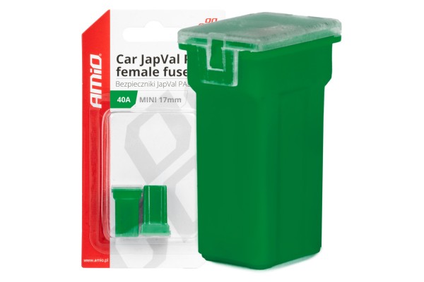 Ασφαλειες Japval Pal Μινι 17mm Θηλυκες 40A Σε Πρασινο Χρωμα Amio - 2 Τεμ.