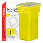 Ασφαλειες Japval Pal Μινι 17mm Θηλυκες 60A Σε Κιτρινο Χρωμα Amio - 2 Τεμ.