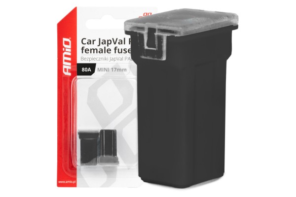 Ασφαλειες Japval Pal Μινι 17mm Θηλυκες 80A Σε Μαυρο Χρωμα Amio - 2 Τεμ.