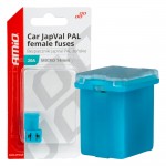 Ασφαλειες Japval Pal Μicro 14mm Θηλυκες 20A Σε Γαλαζιο Χρωμα Amio - 2 Τεμ.