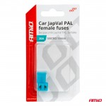 Ασφαλειες Japval Pal Μicro 14mm Θηλυκες 20A Σε Γαλαζιο Χρωμα Amio - 2 Τεμ.