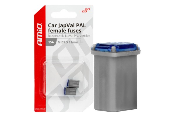 Ασφαλειες Japval Pal Μicro 11mm Θηλυκες 15A Σε Γκρι Χρωμα Amio - 2 Τεμ.