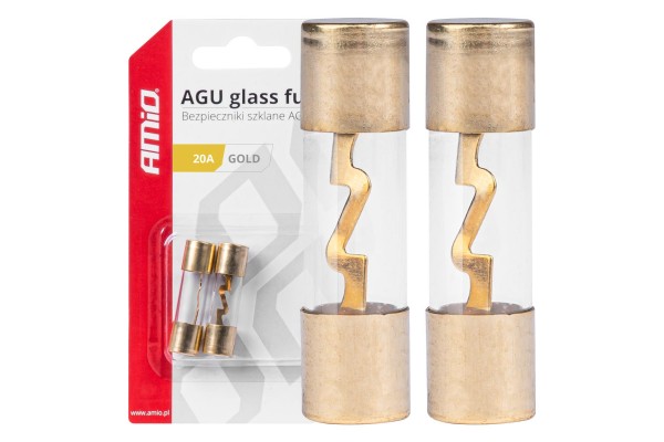 Ασφαλειες Γυαλινες Agu 20A 38x10,3mm 2 Αμιο - 2 ΤΕΜ.