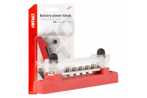 Μπαρα Καλωδιων / Τερματικο 6 Θεσεων Max 48V​ Κοκκινο Amio - 1 Τεμ.