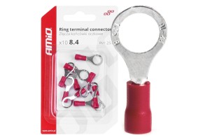 Φισακια Δαχτυλιδι Κοκκινα RV1.25-8 / 8.4mm Αμιο - 10 ΤΕΜ.