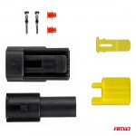 Φισα Συνδεσης Με Υποδοχη 1 Pin Φ2,2mm Αδιαβροχη Amio - 1 τεμ.