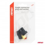 Φισα Συνδεσης Με Υποδοχη 1 Pin Φ2,2mm Αδιαβροχη Amio - 1 τεμ.