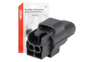 Φισα Συνδεσης Με Υποδοχη 2 Pin Φ2,2mm Αδιαβροχη Amio - 1 τεμ.