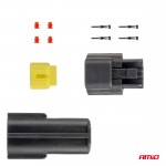 Φισα Συνδεσης Με Υποδοχη 2 Pin Φ2,2mm Αδιαβροχη Amio - 1 τεμ.