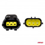 Φισα Συνδεσης Με Υποδοχη 3 Pin Φ2,2mm Αδιαβροχη Amio - 1 τεμ.