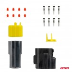 Φισα Συνδεσης Με Υποδοχη 4 Pin Φ2,2mm Αδιαβροχη Amio - 1 τεμ.