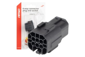 Φισα Συνδεσης Με Υποδοχη 6 Pin Φ2,2mm Αδιαβροχη Amio - 1 τεμ.