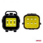Φισα Συνδεσης Με Υποδοχη 6 Pin Φ2,2mm Αδιαβροχη Amio - 1 τεμ.
