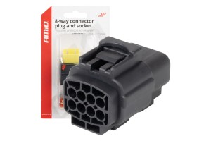 Φισα Συνδεσης Με Υποδοχη 8 Pin Φ2,2mm Αδιαβροχη Amio - 1 τεμ.