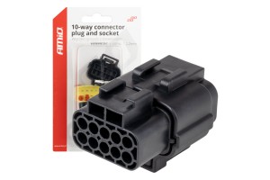 Φισα Συνδεσης Με Υποδοχη 10 Pin Φ2,2mm Αδιαβροχη Amio - 1 τεμ.
