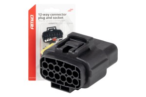 Φισα Συνδεσης Με Υποδοχη 12 Pin Φ2,2mm Αδιαβροχη Amio - 1 τεμ.