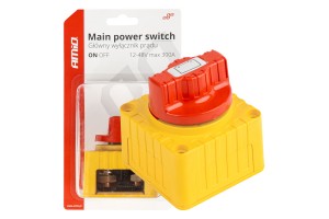 Διακοπτης POWER-OFF Μπαταριας Σε Βαση 12-48V 300AΜΑΥΡΟ/ΧΡΥΣΟ Amio - 1 Τεμ.