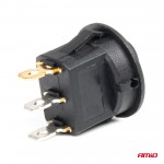 Διακοπτης 12V ON/OFF Στρογγυλος Με 3 Επαφες Κοκκινο Ledamio - 1 τεμ.