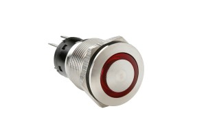 Διακοπτης Μπουτον (BUTTON) 12/24V 5Amax 5PIN IP65 ON/OFF Me Led Κοκκινο Ανοξειδωτο ΑΤΣΑΛΙ​ Lampa - 1 TEM.
