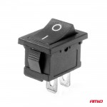 Διακοπτης ON/OFF 3 Επαφων 12V 20A 12mm X 19mm Μαυροσαμιο - 1 ΤΕΜ.