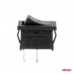 Διακοπτης ON/OFF 3 Επαφων 12V 20A 12mm X 19mm Μαυροσαμιο - 1 ΤΕΜ.