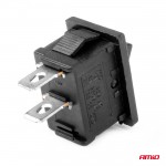 Διακοπτης ON/OFF 3 Επαφων 12V 20A 12mm X 19mm Μαυροσαμιο - 1 ΤΕΜ.