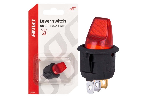 Amio - Διακόπτης Μοχλός 12V 20A Με Κόκκινο Φωτισμό – Για Οχήματα & Βιομηχανικές Εφαρμογές - 1 τεμ. (04438/AM) Amio - Διακόπτης Μοχλός 12V 20A Με Κόκκινο Φωτισμό – Για Οχήματα & Βιομηχανικές Εφαρμογές - 1 τεμ. (04438/AM)