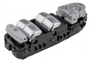 Διακοπτης Για Mercedes E-KLAS W213/S-KLAS W222 Παραθυρων Οδηγου ΜΑΥΡΟ/ΑΣΗΜΙ Με Λευκο Φως 3PIN orig.A2139054803