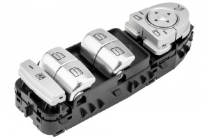 Mercedes W205 - W253 Οδηγου ΜΑΥΡΟ/ΑΣΗΜΙ Με Κοκκινο Φως 3PIN 9051 Διακοπτης Παραθυρων orig.A2059056800 - 6811