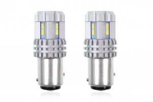 P21/5W BAY15d 12/24V 22 Led Smd Ultrabright 3020 Canbus Λευκο 2ΤΕΜ.