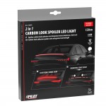 Ταινια Σιλικονης Led Κοκκινο Φως CARBON-LOOK Πορτ Μπαγκαζspoiler Led Light 12V IP67 25χ10mm 120cm Lampa -1 Τεμ.