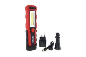 Φακος WT02 12/24/230V/MICRO Usb Cob Led 150/300lm 3W Με Μαγνητικη ΒΑΣΗ+ΓΑΝΤΖΟΣ